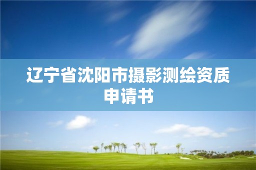 遼寧省沈陽市攝影測繪資質申請書