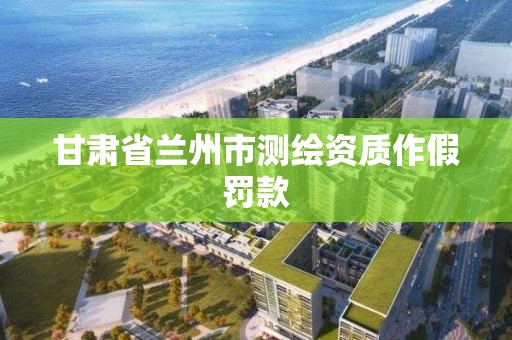 甘肅省蘭州市測繪資質作假罰款