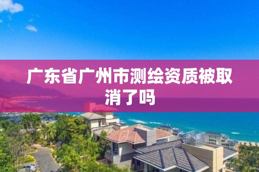 廣東省廣州市測繪資質被取消了嗎