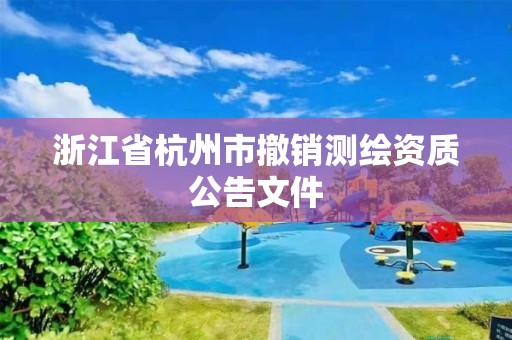 浙江省杭州市撤銷測繪資質公告文件