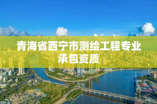 青海省西寧市測繪工程專業承包資質