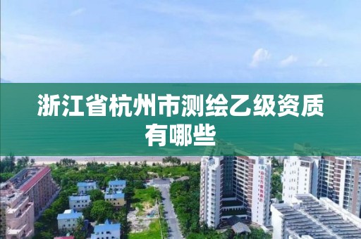 浙江省杭州市測繪乙級資質(zhì)有哪些