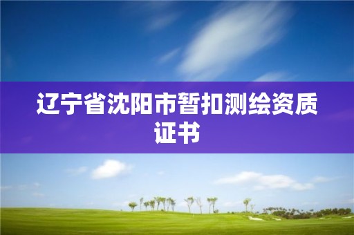 遼寧省沈陽(yáng)市暫扣測(cè)繪資質(zhì)證書(shū)