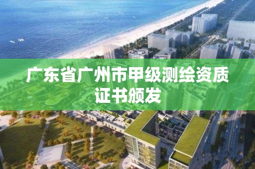 廣東省廣州市甲級測繪資質證書頒發