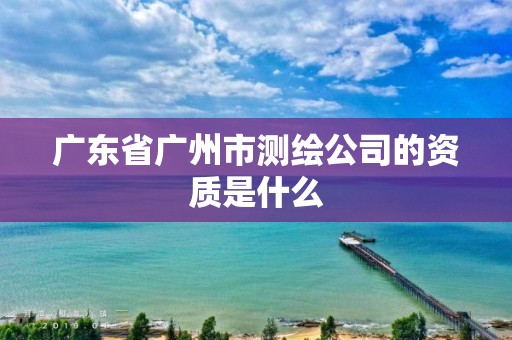 廣東省廣州市測(cè)繪公司的資質(zhì)是什么