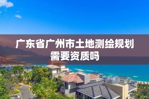 廣東省廣州市土地測繪規(guī)劃需要資質(zhì)嗎