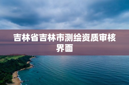 吉林省吉林市測繪資質審核界面