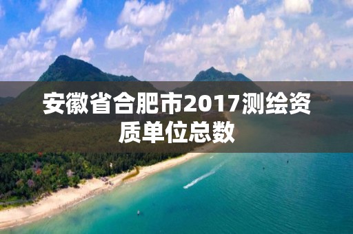 安徽省合肥市2017測繪資質單位總數