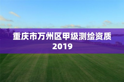 重慶市萬州區甲級測繪資質2019