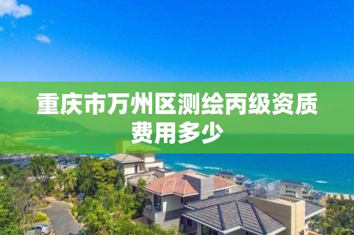 重慶市萬州區測繪丙級資質費用多少