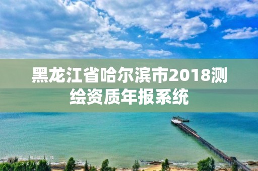 黑龍江省哈爾濱市2018測繪資質年報系統