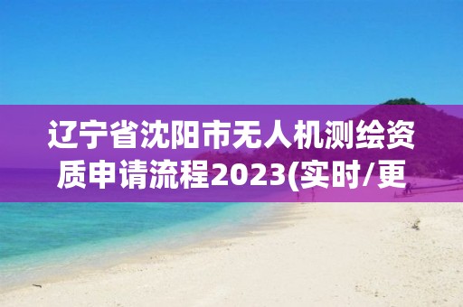 遼寧省沈陽市無人機測繪資質申請流程2023(實時/更新中)