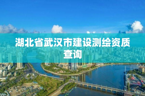 湖北省武漢市建設測繪資質查詢