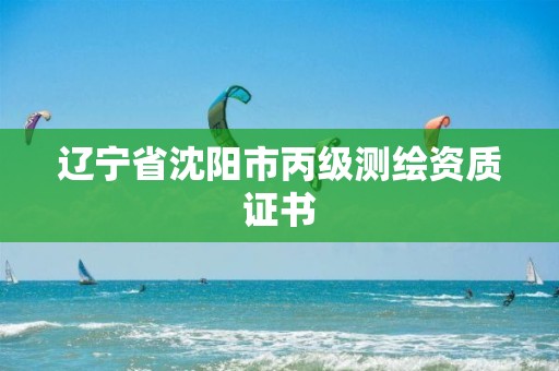 遼寧省沈陽市丙級(jí)測繪資質(zhì)證書