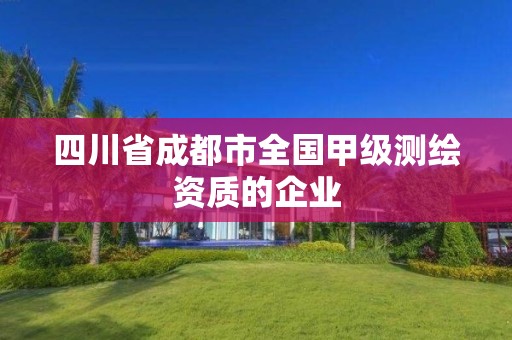 四川省成都市全國甲級測繪資質(zhì)的企業(yè)