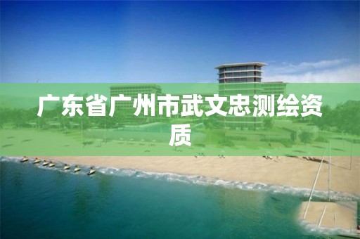 廣東省廣州市武文忠測繪資質