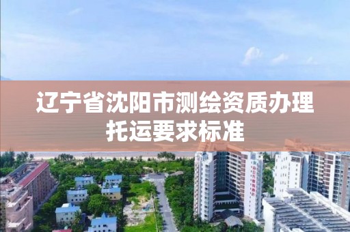 遼寧省沈陽市測繪資質辦理托運要求標準