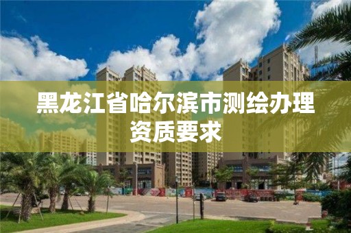 黑龍江省哈爾濱市測繪辦理資質要求