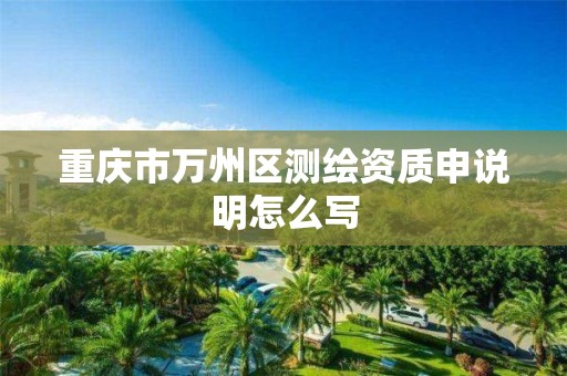 重慶市萬州區測繪資質申說明怎么寫