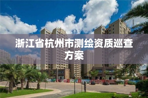 浙江省杭州市測(cè)繪資質(zhì)巡查方案