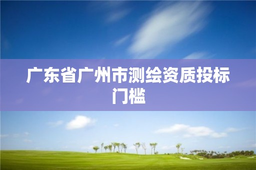 廣東省廣州市測繪資質投標門檻