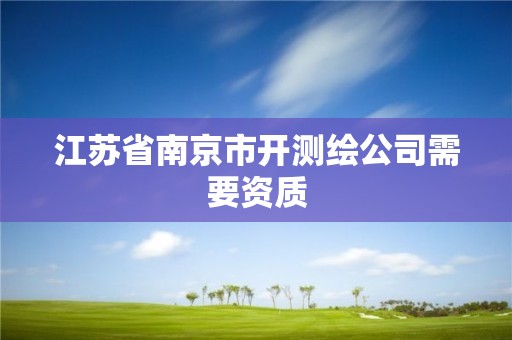 江蘇省南京市開測繪公司需要資質