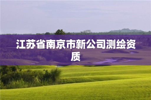 江蘇省南京市新公司測繪資質