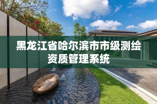 黑龍江省哈爾濱市市級測繪資質(zhì)管理系統(tǒng)