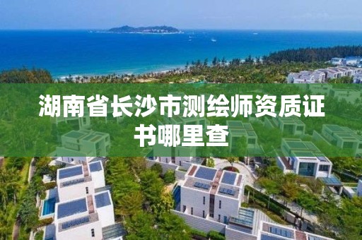 湖南省長沙市測繪師資質證書哪里查