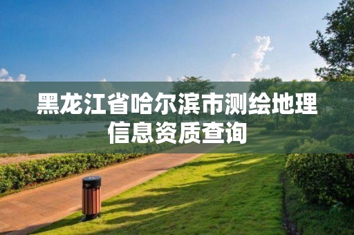 黑龍江省哈爾濱市測(cè)繪地理信息資質(zhì)查詢