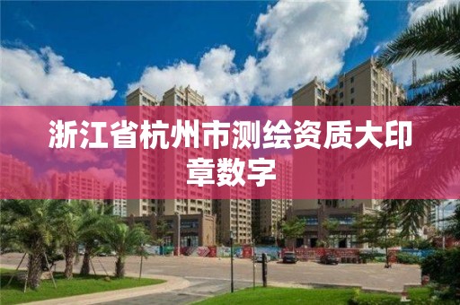 浙江省杭州市測繪資質大印章數字