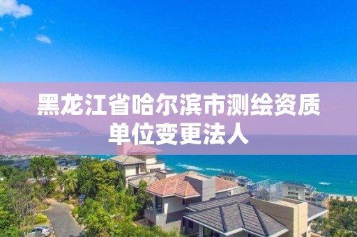 黑龍江省哈爾濱市測(cè)繪資質(zhì)單位變更法人