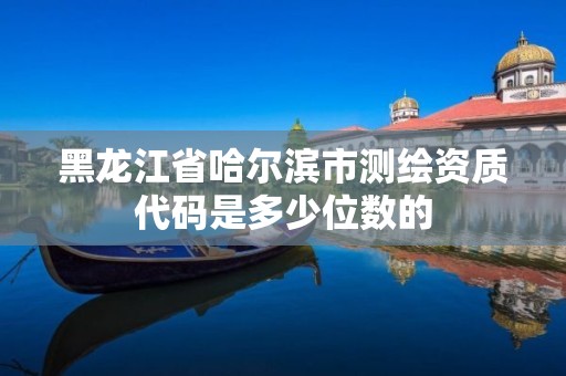 黑龍江省哈爾濱市測繪資質代碼是多少位數的