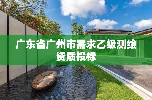 廣東省廣州市需求乙級測繪資質投標