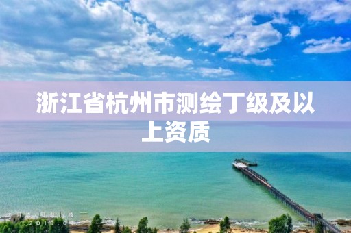 浙江省杭州市測(cè)繪丁級(jí)及以上資質(zhì)