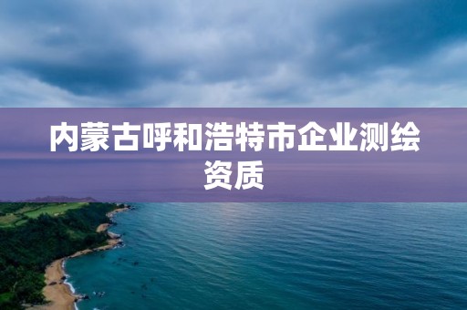 內蒙古呼和浩特市企業測繪資質