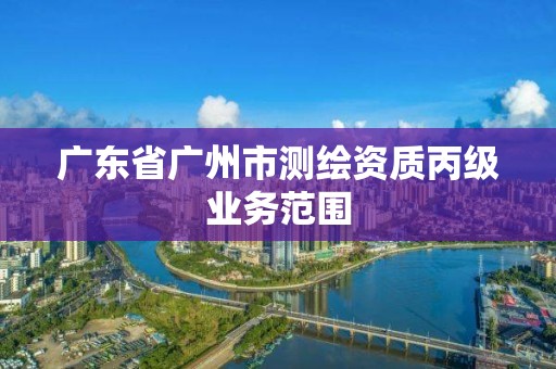 廣東省廣州市測繪資質丙級業務范圍