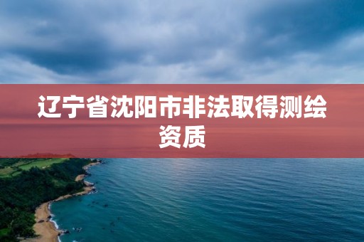 遼寧省沈陽市非法取得測繪資質