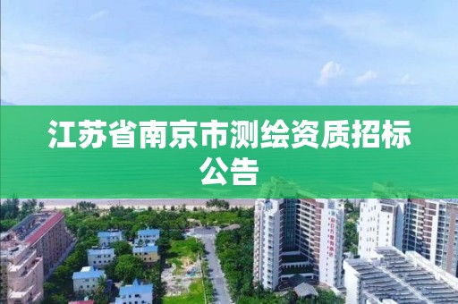 江蘇省南京市測繪資質招標公告