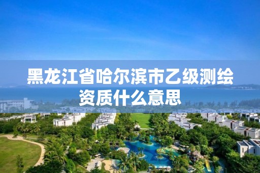 黑龍江省哈爾濱市乙級測繪資質(zhì)什么意思