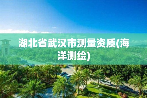 湖北省武漢市測(cè)量資質(zhì)(海洋測(cè)繪)