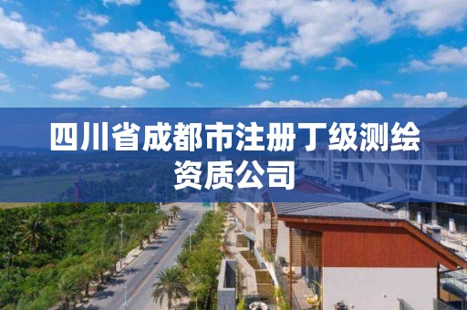 四川省成都市注冊丁級測繪資質公司