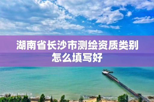 湖南省長沙市測繪資質類別怎么填寫好