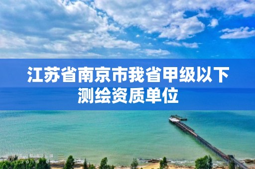 江蘇省南京市我省甲級以下測繪資質單位