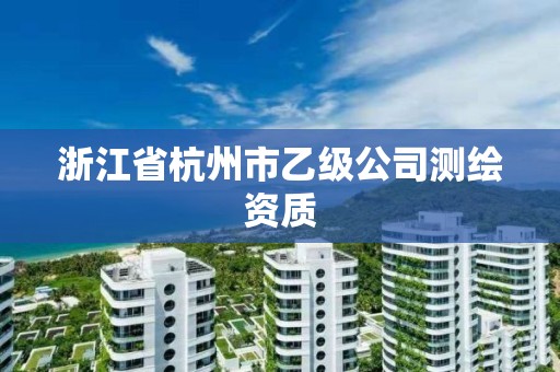 浙江省杭州市乙級公司測繪資質(zhì)