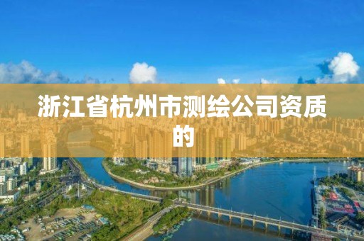 浙江省杭州市測繪公司資質的