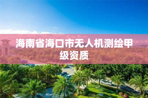 海南省海口市無人機測繪甲級資質(zhì)