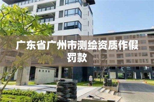 廣東省廣州市測繪資質作假罰款