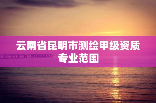 云南省昆明市測(cè)繪甲級(jí)資質(zhì)專業(yè)范圍