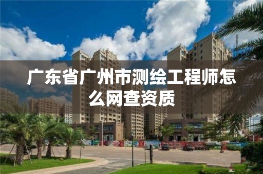 廣東省廣州市測繪工程師怎么網查資質